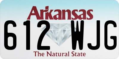 AR license plate 612WJG