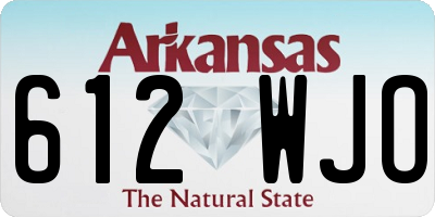 AR license plate 612WJO