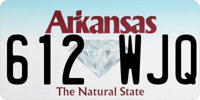 AR license plate 612WJQ