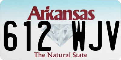 AR license plate 612WJV