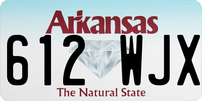 AR license plate 612WJX