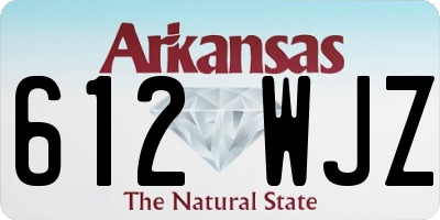 AR license plate 612WJZ