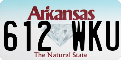 AR license plate 612WKU