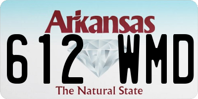 AR license plate 612WMD