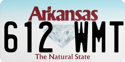 AR license plate 612WMT