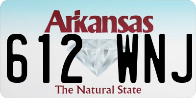 AR license plate 612WNJ