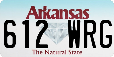 AR license plate 612WRG