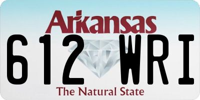 AR license plate 612WRI