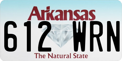 AR license plate 612WRN