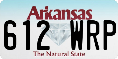 AR license plate 612WRP