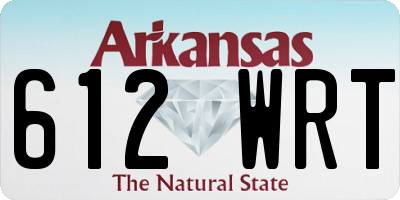 AR license plate 612WRT
