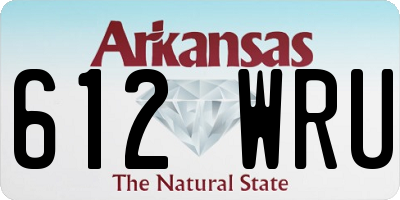 AR license plate 612WRU