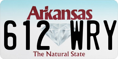 AR license plate 612WRY