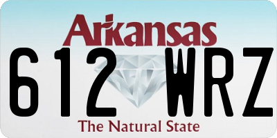 AR license plate 612WRZ