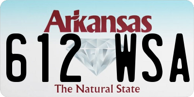 AR license plate 612WSA