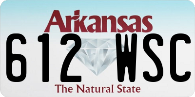 AR license plate 612WSC