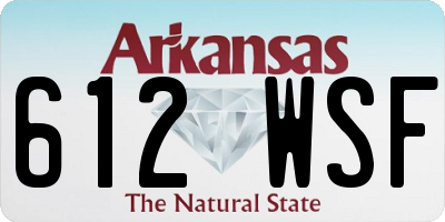 AR license plate 612WSF