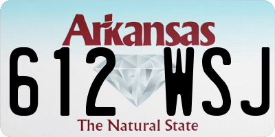 AR license plate 612WSJ