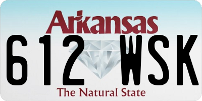 AR license plate 612WSK