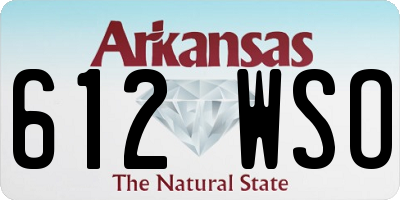 AR license plate 612WSO