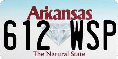 AR license plate 612WSP