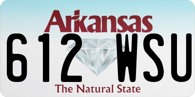 AR license plate 612WSU