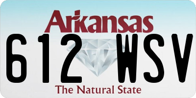 AR license plate 612WSV