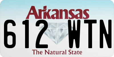 AR license plate 612WTN