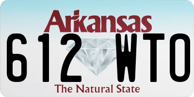 AR license plate 612WTO