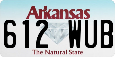 AR license plate 612WUB