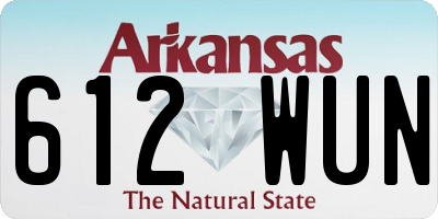 AR license plate 612WUN