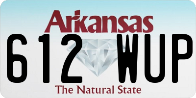 AR license plate 612WUP