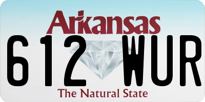 AR license plate 612WUR