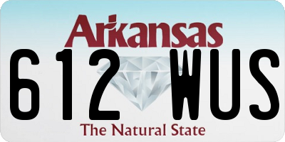 AR license plate 612WUS