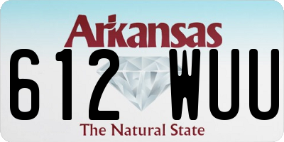 AR license plate 612WUU