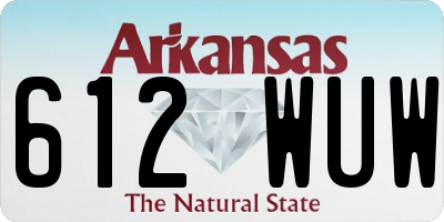 AR license plate 612WUW