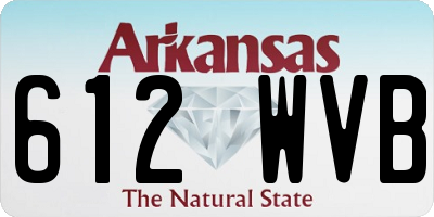 AR license plate 612WVB