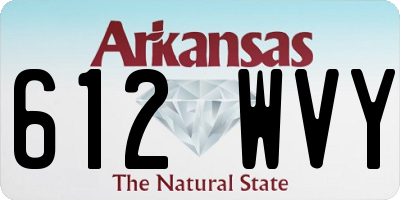 AR license plate 612WVY