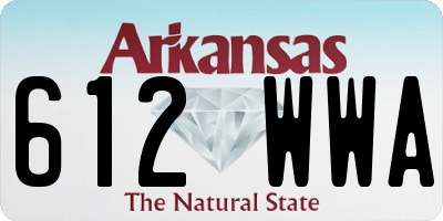 AR license plate 612WWA