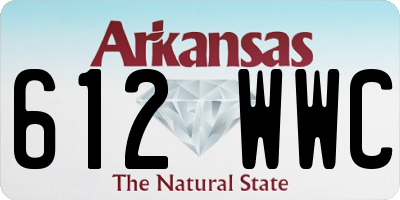 AR license plate 612WWC