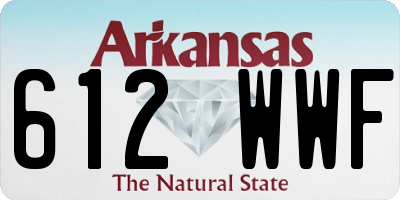 AR license plate 612WWF