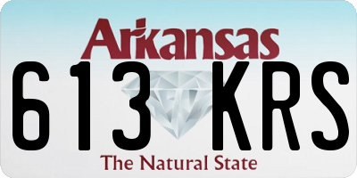 AR license plate 613KRS