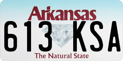 AR license plate 613KSA