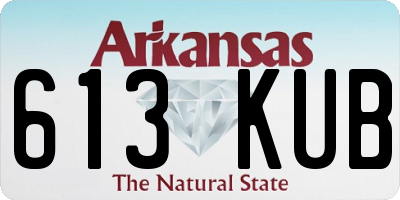 AR license plate 613KUB