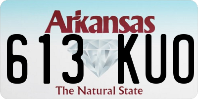 AR license plate 613KUO