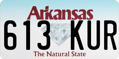 AR license plate 613KUR