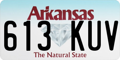 AR license plate 613KUV