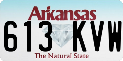 AR license plate 613KVW