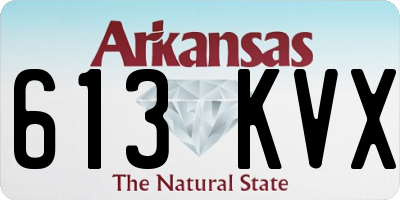 AR license plate 613KVX