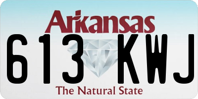 AR license plate 613KWJ